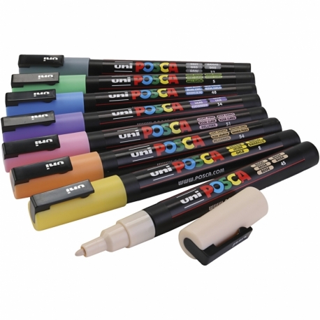 Posca pastel markere, ass. farver, 8 ass./ 1 pk. 0