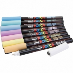 Posca pastel markere, ass. farver, 8 ass./ 1 pk. 0