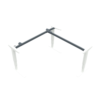 Hæve-/sænkestel | Bredde 152 cm | Hvid