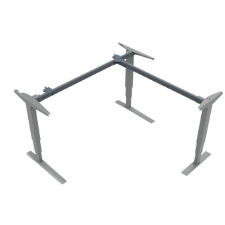 Hæve-/sænkestel | Bredde 152 cm | Sølv