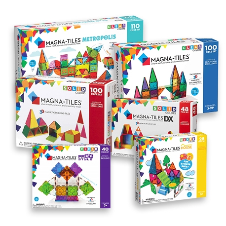 Kæmpe Magna-tiles sæt 6 store kasser