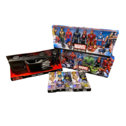 Marvel Actionfigurer - 19 Assorterede Figurer & Batmobil